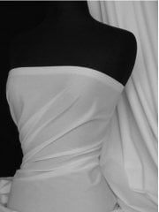 Cotton Poplin Shirt Fabric Wholesale- White Q448 WHT