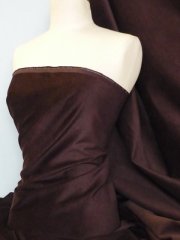 Cotton Velvet/ Velour Stretch Fabric- Brown Q996 BRN