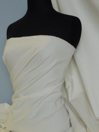 Cotton Velvet/ Velour Stretch Fabric- Cream Q996 CRM