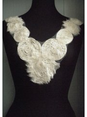 Cream Swirl Rose Neck Piece