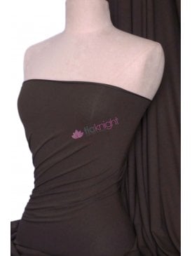  Crepe 4 Way Stretch Jersey Fabric- Chocolate Q263 CH