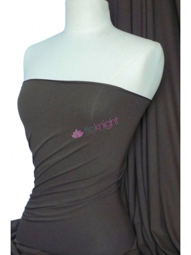 Crepe 4 Way Stretch Jersey Fabric- Khaki Q263 KH