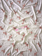 Crepe Blouse/Dress Fabric- Coral Peonies CRP14 IVCRL