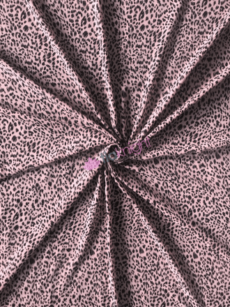Crepe Blouse/Dress Fabric- Pink/Black Animal CRP16 PNBK