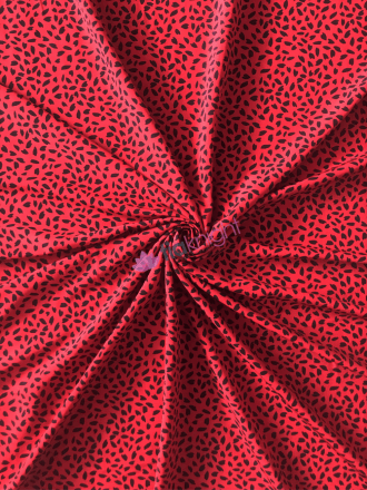 Crepe Blouse/Dress Fabric- Red Animal CRP15 RDBK