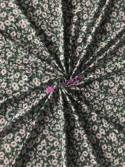 Crepe Blouse/Dress Fabric- Sage/Powder Pink Daises CRP12 SGPN