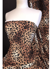 Crepe Blouse Fabric- Leopard Copper/Brown CRP7 BRN