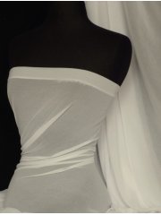 Crinkle Chiffon Soft Touch Sheer Fabric Material- Ivory Q795 IV