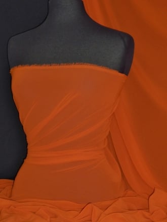 Crinkle Sheer Chiffon Material- Burnt Orange Q795 BNOR