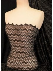 Crochet Knitted Silver Lurex Lace- Brown SQ20 BR