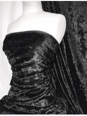 Crushed Glitz Velour/Velvet Woven Interior Fabric- Black SQ269 BK