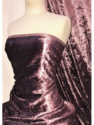 Crushed Glitz Velour/Velvet Woven Interior Fabric- Dusk Rose SQ269 DRS