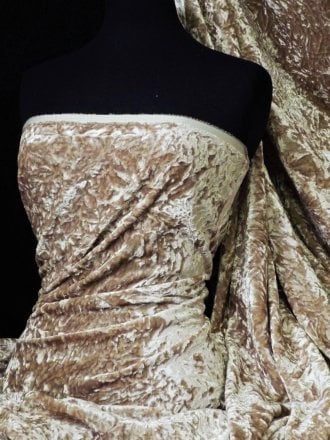 Crushed Glitz Velour/Velvet Woven Interior Fabric- Mocha SQ269 MCH