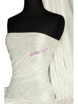 Crushed Velvet/Velour Stretch Material- Ivory Q156 IV