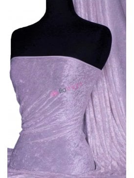 Crushed Velvet/Velour Stretch Material- Lilac Q156 LIL