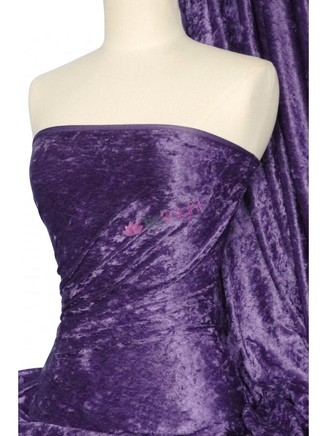 Crushed Velvet/Velour Stretch Material- Mauve Q156 MVE