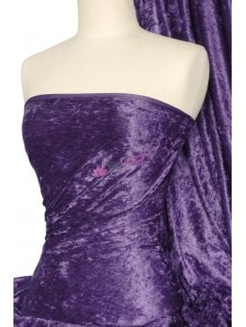 Crushed Velvet/Velour Stretch Material- Mauve Q156 MVE
