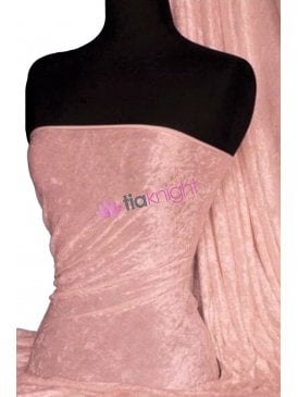 Crushed Velvet/Velour Stretch Material- Milkshake Pink Q156 MKPN