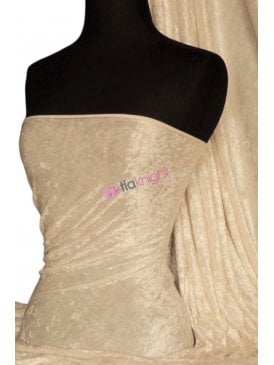 Crushed Velvet/Velour Stretch Material- Nude Q156 ND