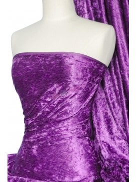 Crushed Velvet/Velour Stretch Material- Orchid Purple Q156 OCHP