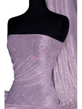 Crushed Velvet/Velour Stretch Material- Sugar Lilac Q156 SGLIL