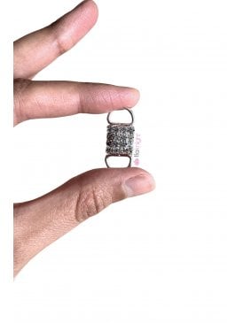 Crystal Rhinestone Clasp Accessory- Silver EM369 SLV