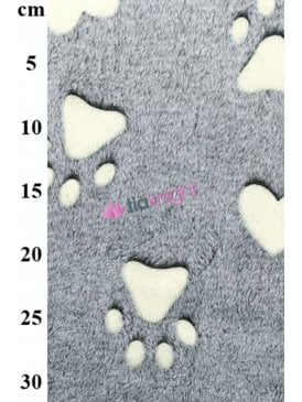 Cuddle Plush Glow In The Dark Ultra Soft Fleece Fabric- Love Paws SQ762