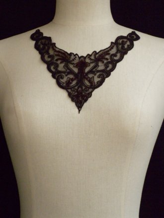 Dark Brown Beaded Neck Piece