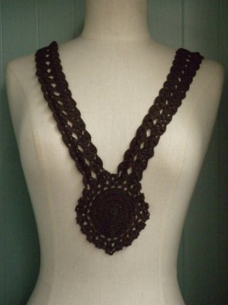 Dark Brown Crochet Neck Piece