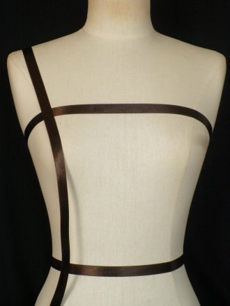 Dark Brown Satin Ribbon Trim