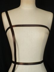 Dark Brown Satin Ribbon Trim
