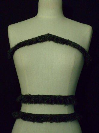 Dark Grey Fringe Trim