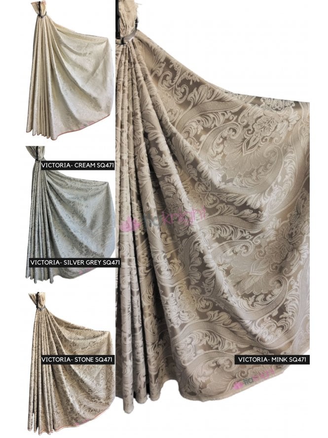 Designer Curtain Upholstery Fabric Printed Interior Material- 137-143cm Width