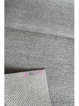 Designer Curtain Upholstery Textured Interior Material- Grey Basket Weave SQ994 GR