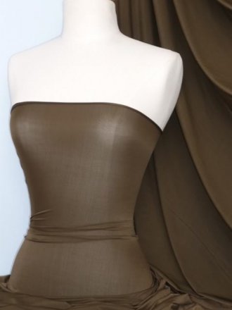 Diabolo Shimmer 4 Way Stretch Fabric- Dark Khaki Q262 DKH