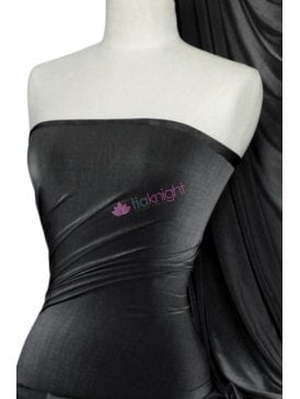 Diabolo Shiny Lycra 4 Way Stretch Fabric- Black Q262 BK