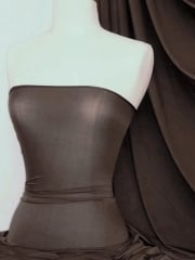 Diabolo Shiny Lycra 4 Way Stretch Fabric- Rich Chocolate Q262 RCH