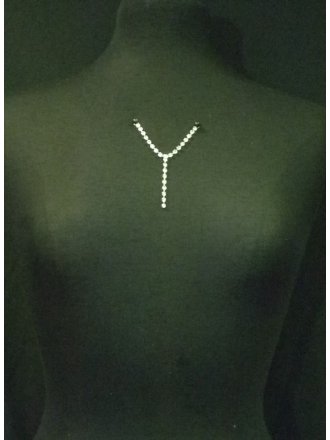 Diamante Neck Embellishment- Silver EM348 SLV