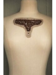 Diamanté Beaded Appliqué- Bronze EM38 BNZ