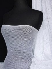 Diamond Fishnet 4 Way Stretch Material- White Q780 WHT