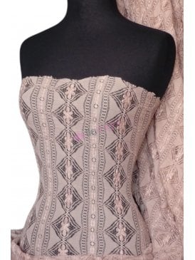 Diamond Stretch Lace Dressmaking Fabric- Q338