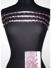 Dusky Pink Diamond Beaded Trim