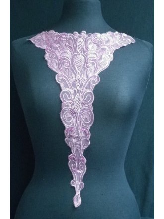 Dusky Pink Sequin Embroidered Neck Piece