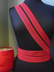 Elastic Lycra Net Trim- Red SY144 RD