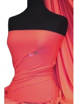 Enya Crepe 4 Way Stretch Jersey Fabric- Coral Q1169 CRL