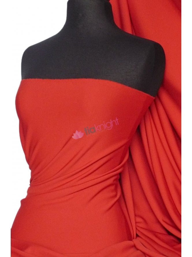Enya Crepe 4 Way Stretch Jersey Fabric- Tomato Red Q1169 TMRD