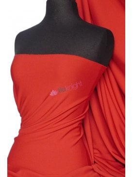 Enya Crepe 4 Way Stretch Jersey Fabric- Tomato Red Q1169 TMRD