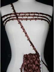 Espresso Brown Diamond Beaded Trim