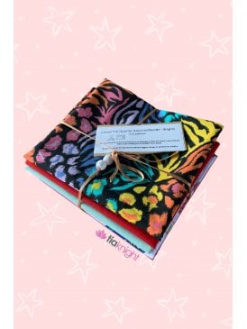 Fat Quarter Cotton Crafting Bundle x Brights 5 Pieces