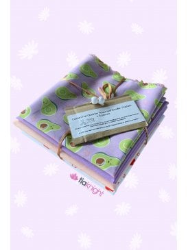 Fat Quarter Cotton Crafting Bundle x Pastel 5 Pieces